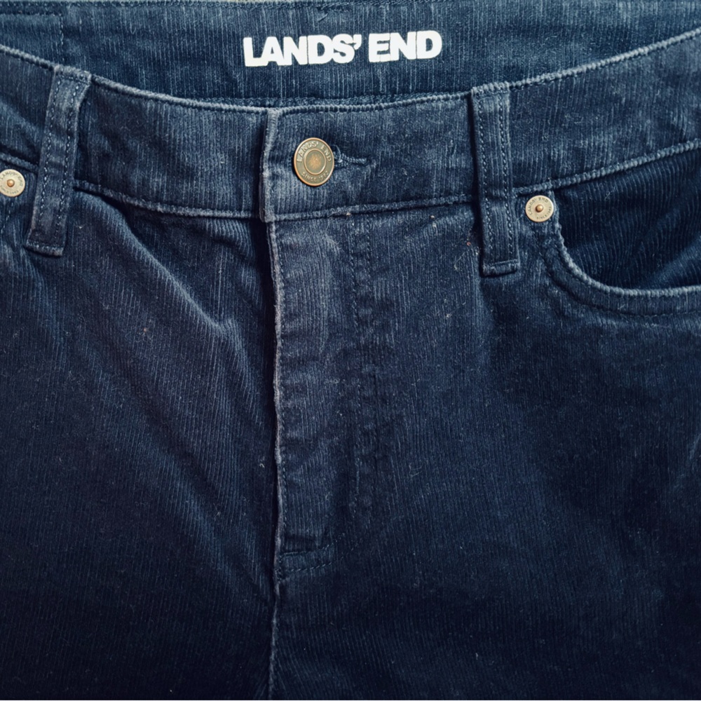 Lands' End Women’s Sapphire Blue Corduroy Trousers